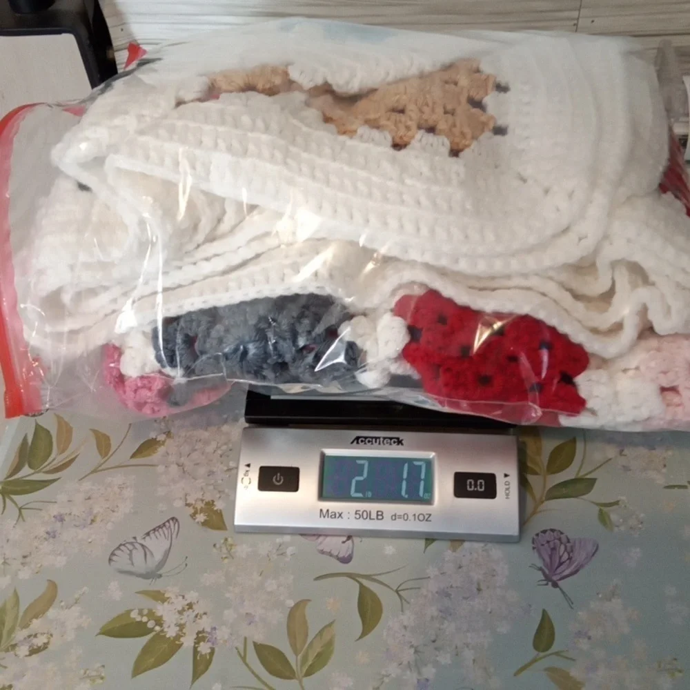 Colorful Crochet Handmade Square Throwblanket 60X 37